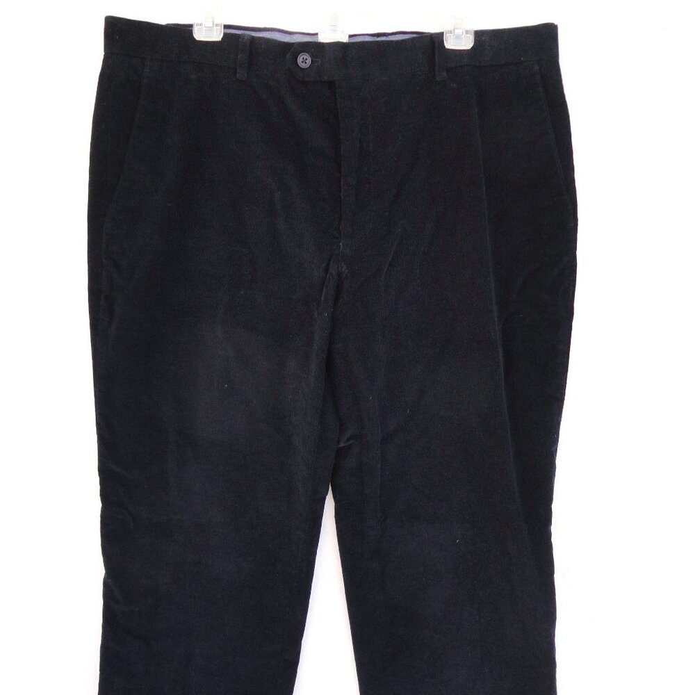 Jos A Bank Reserve Chino Straight Corduroy Black Pants Pockets Mens Size 38 x 30